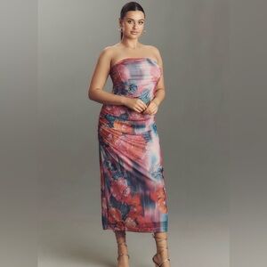 NWT Anthropologie Soleil Slim Strapless Dress